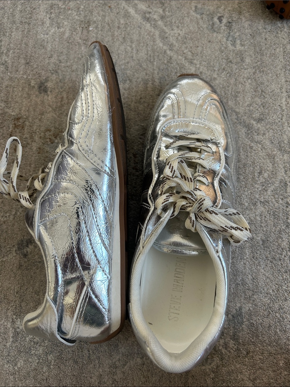 Steve Madden Silver Metallic Women's Sneakers